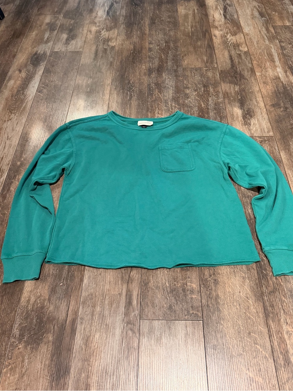 🌺Universal Thread Teal Women's Crewneck Sweatshirt with Chest Pocket